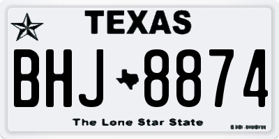 TX license plate BHJ8874