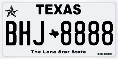 TX license plate BHJ8888