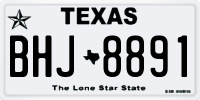 TX license plate BHJ8891