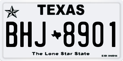 TX license plate BHJ8901