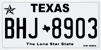 TX license plate BHJ8903