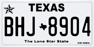 TX license plate BHJ8904