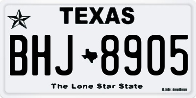 TX license plate BHJ8905