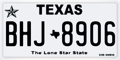 TX license plate BHJ8906