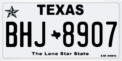 TX license plate BHJ8907