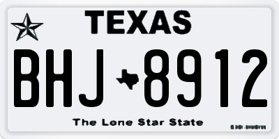 TX license plate BHJ8912