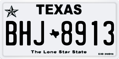 TX license plate BHJ8913