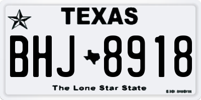 TX license plate BHJ8918