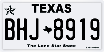 TX license plate BHJ8919