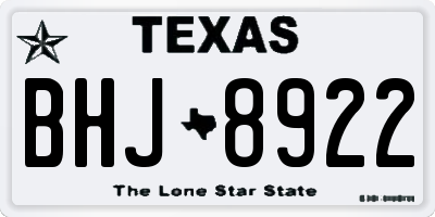 TX license plate BHJ8922