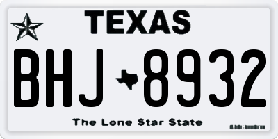 TX license plate BHJ8932