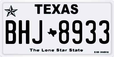 TX license plate BHJ8933