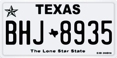 TX license plate BHJ8935
