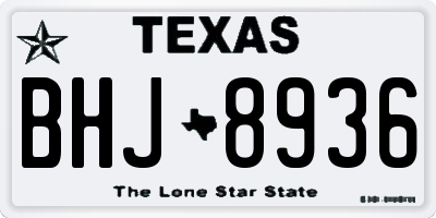 TX license plate BHJ8936