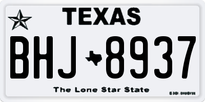 TX license plate BHJ8937
