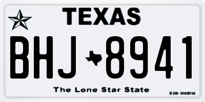 TX license plate BHJ8941
