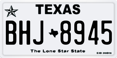 TX license plate BHJ8945