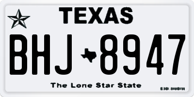 TX license plate BHJ8947