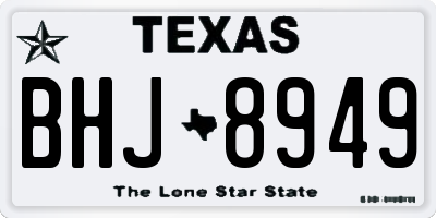 TX license plate BHJ8949