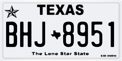 TX license plate BHJ8951