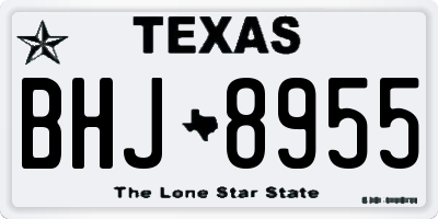 TX license plate BHJ8955