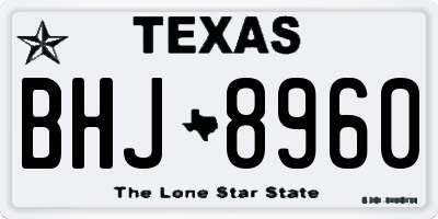 TX license plate BHJ8960