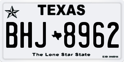 TX license plate BHJ8962