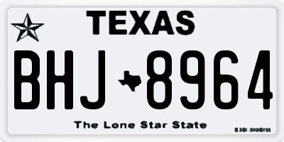 TX license plate BHJ8964