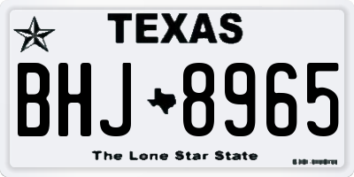 TX license plate BHJ8965