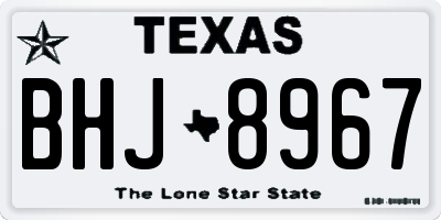 TX license plate BHJ8967