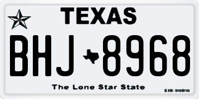 TX license plate BHJ8968