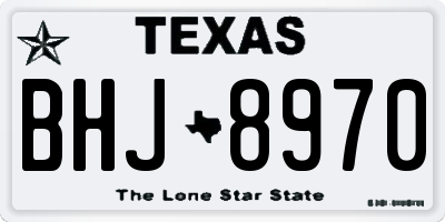 TX license plate BHJ8970