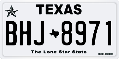 TX license plate BHJ8971