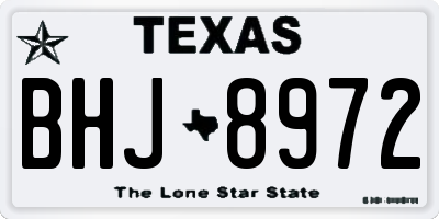 TX license plate BHJ8972