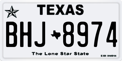 TX license plate BHJ8974