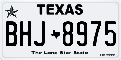 TX license plate BHJ8975