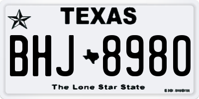 TX license plate BHJ8980