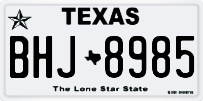 TX license plate BHJ8985