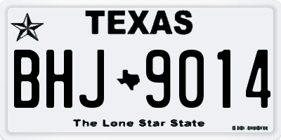 TX license plate BHJ9014