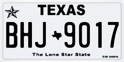 TX license plate BHJ9017