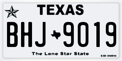 TX license plate BHJ9019