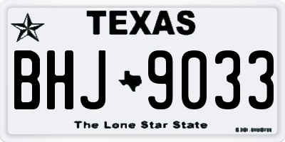 TX license plate BHJ9033
