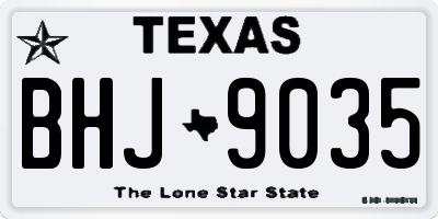 TX license plate BHJ9035