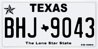 TX license plate BHJ9043