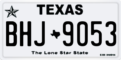 TX license plate BHJ9053