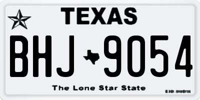 TX license plate BHJ9054