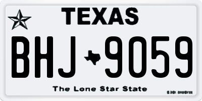 TX license plate BHJ9059