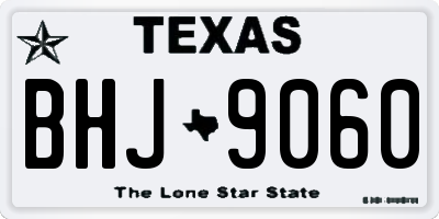 TX license plate BHJ9060