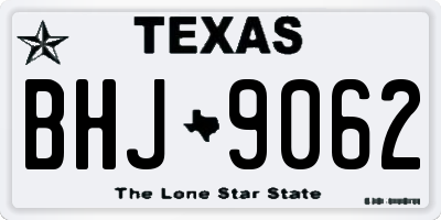 TX license plate BHJ9062