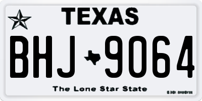 TX license plate BHJ9064